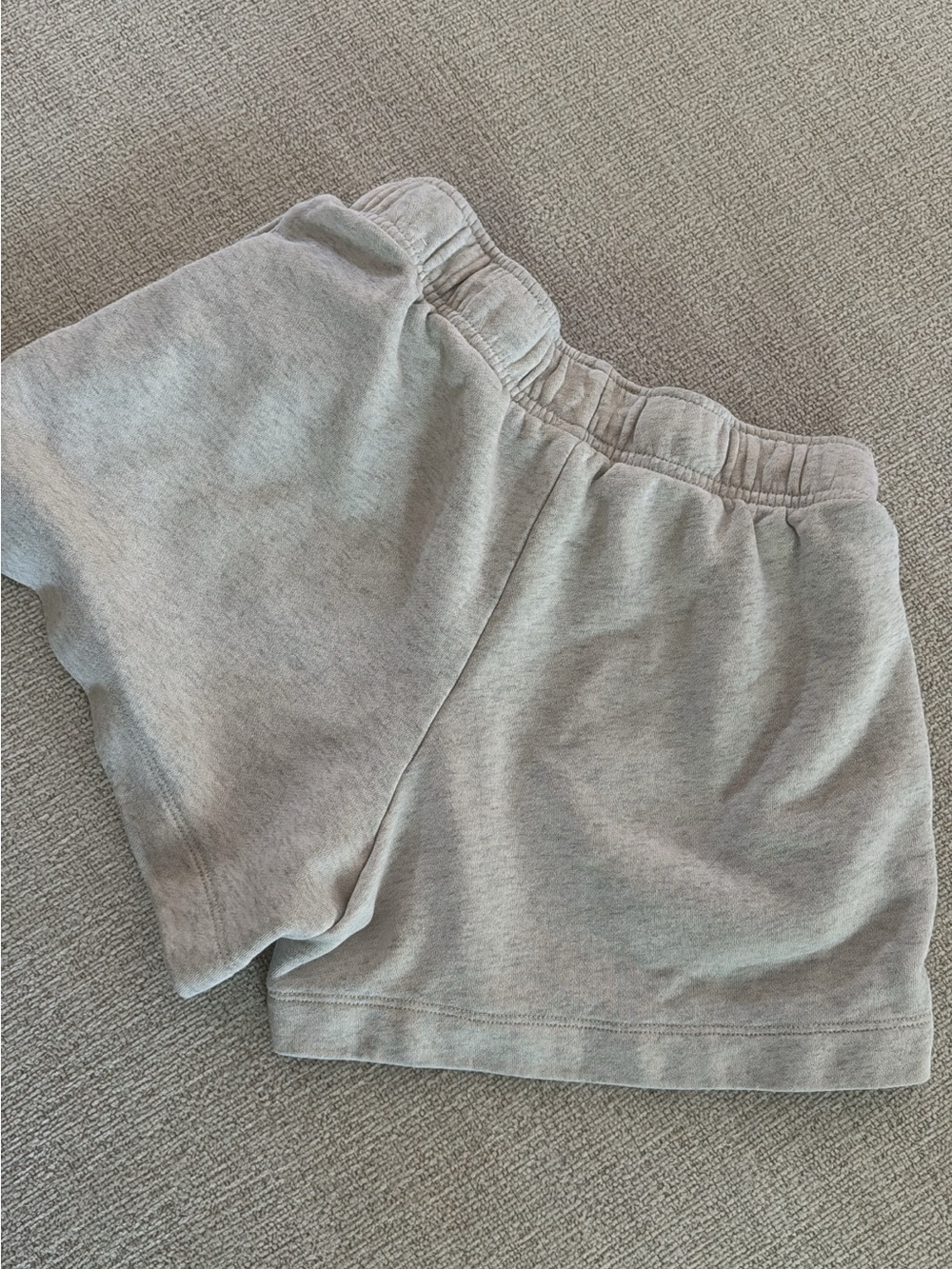 Nike Women's Light Grey Elastic Waist cotton Shorts - Picture 2 of 2
